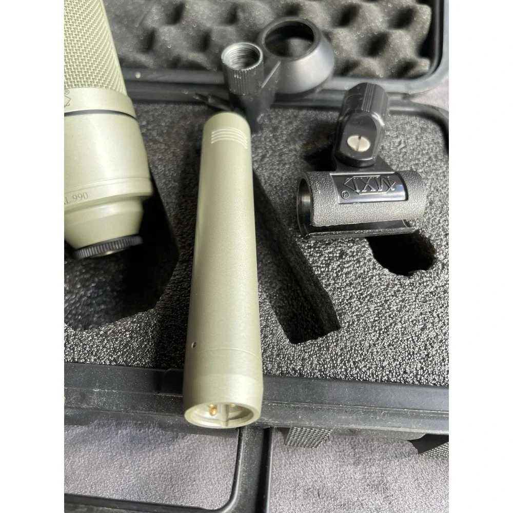 MXL 990 Condenser Studio Microphone Tested Good Condition w/ Case & Mount